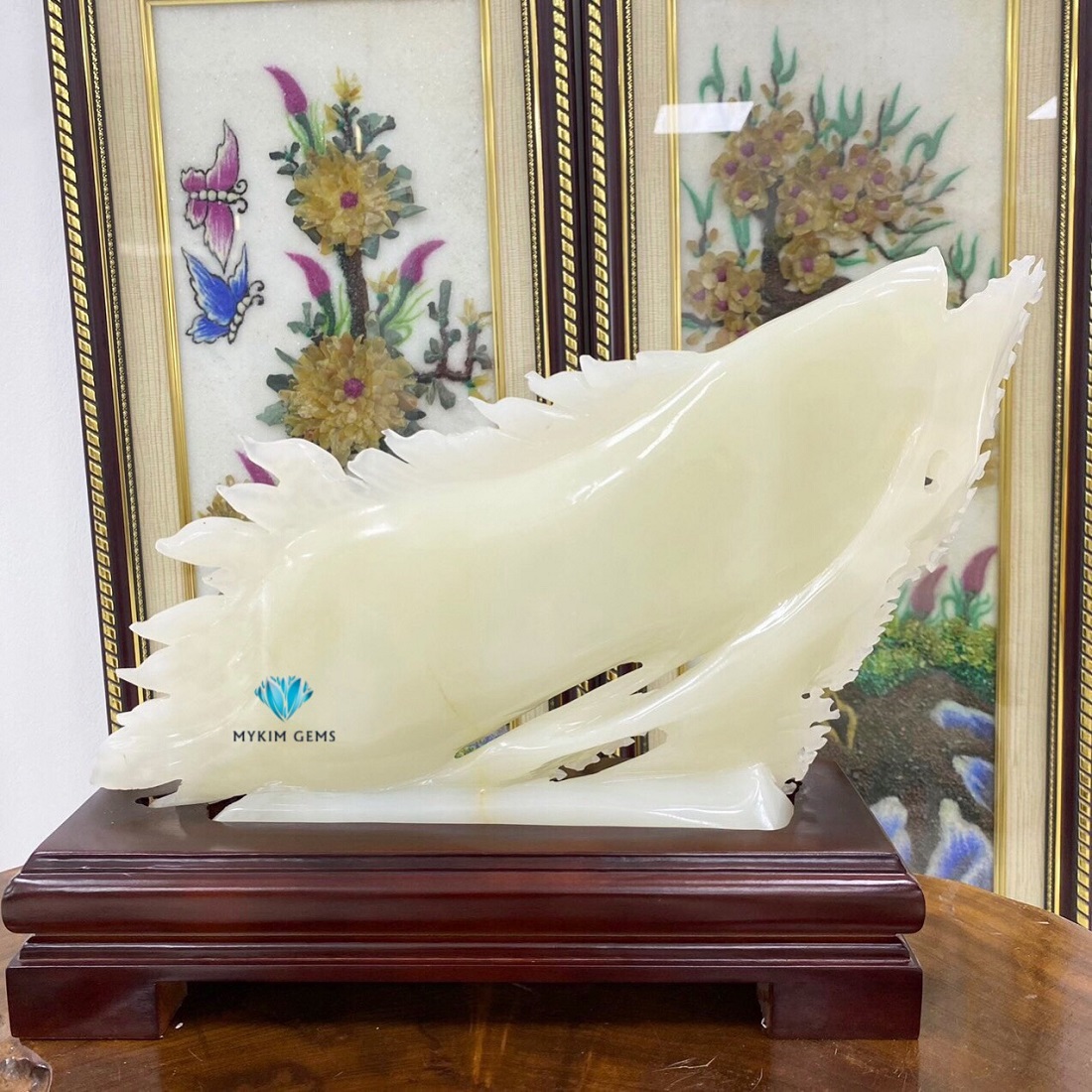Cá Chép Rồng-Cá Chép Ngọc Onyx Trắng